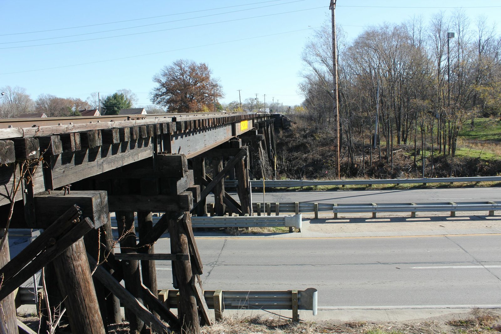 Looking east